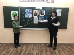 Единый урок, посвященный Евфросинии Полоцкой (3 "Б" класс, 4 "А" класс)