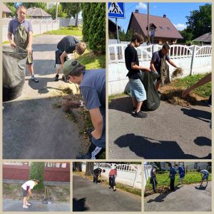 Учащиеся ЛТО участвуют в подготовке кабинетов к учебному году, в благоустройстве территории школы